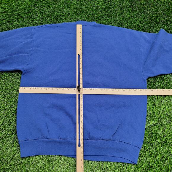 Vintage 80s JERZEES Blank Sweatshirt Women XL 23x25 Crop USA - Picture 3 of 12